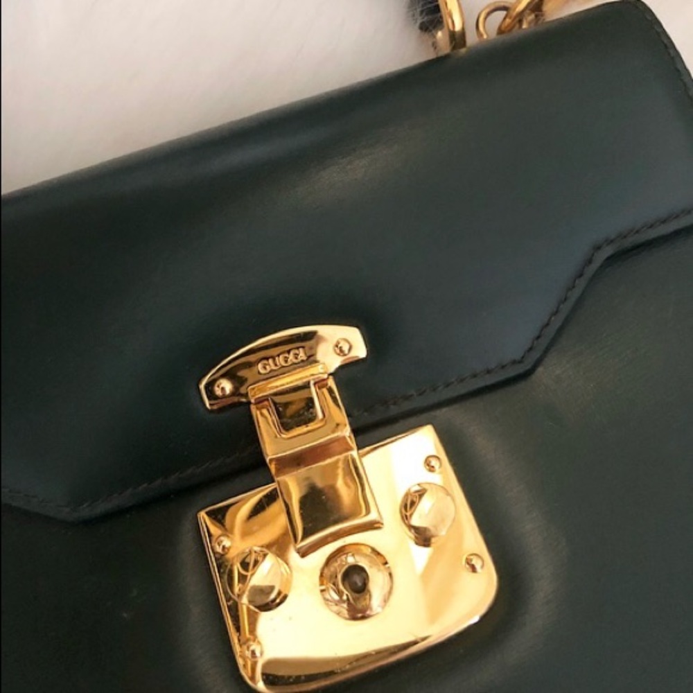 🚫SOLD🚫Vintage Forest Green Gucci Bag - Picture 2 of 7